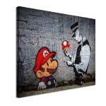 Canvas print Mario mushrooms by Banksy