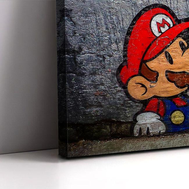 Canvas print Mario mushrooms by Banksy