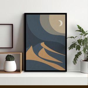 Night desert. αφίσα κάδρο  Αφίσα πόστερ με μαύρη κορνίζα