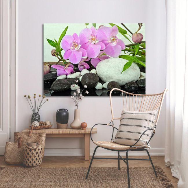 Canvas print Orchids and bamboo