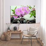 Canvas print Orchids and bamboo