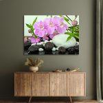 Πίνακας σε καμβά Ορχιδέες, Orchids and bamboo