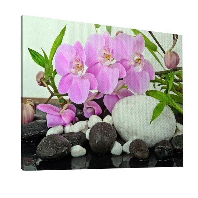 Canvas print Orchids and bamboo
