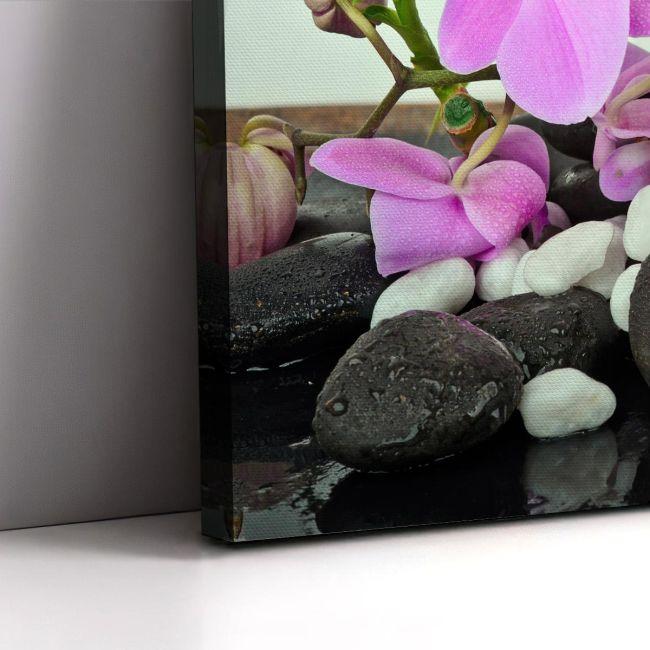 Canvas print Orchids and bamboo