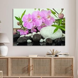 Canvas print offer Orchids and bamboo