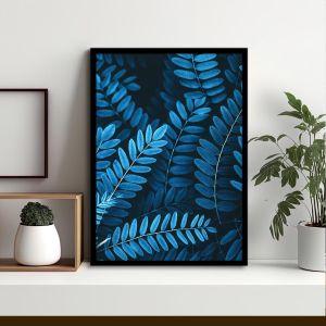 Blue acacia. αφίσα κάδρο  Αφίσα πόστερ με μαύρη κορνίζα