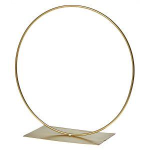 Metallic gold ring with stand 2