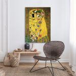 Canvas print Muppet kiss reart, (original Klimt G)