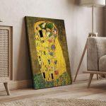 Canvas print Muppet kiss reart, (original Klimt G)