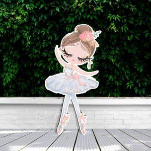 Wooden figure printed Princess Ballerina