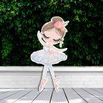 Wooden figure printed Princess Ballerina