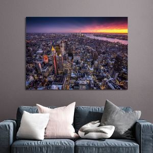 Πίνακας σε καμβά Νέα Υόρκη, Top view of New York city