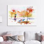 Canvas print Autumn in the city