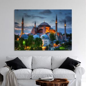 Canvas print Hagia Sophia in sunset