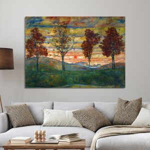 Πίνακας ζωγραφικής Four Trees, Schiele Egon