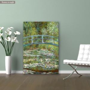 Canvas print Bridge over a pond of water lilies, Monet