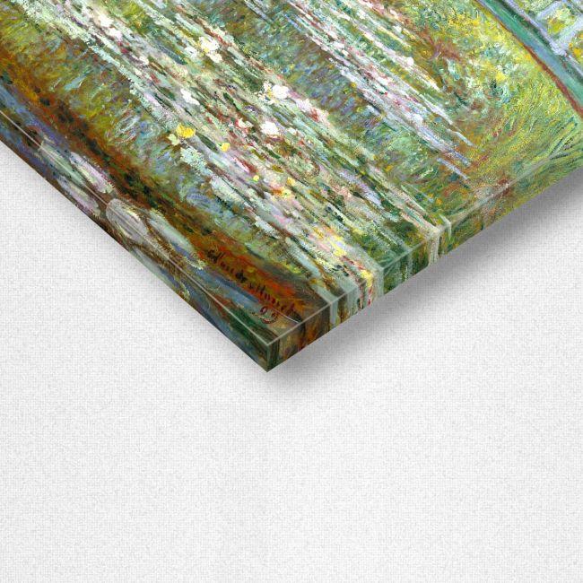 Canvas print Bridge over a pond of water lilies, Monet