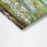 Canvas print Bridge over a pond of water lilies, Monet