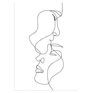 Man and woman αφίσα κάδρο  Αφίσα πόστερ με μαύρη κορνίζα 2