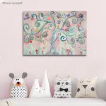 Kids canvas print Fairy Tree green