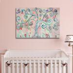 Kids canvas print Fairy Tree green