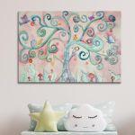 Kids canvas print Fairy Tree green