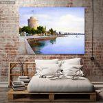 Canvas print Thessaloniki watercolors