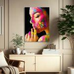 Canvas print Colorful painted face