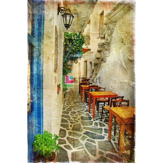 Σοκάκι στο νησί, Αυτοκόλλητη φωτογραφική ταπετσαρία