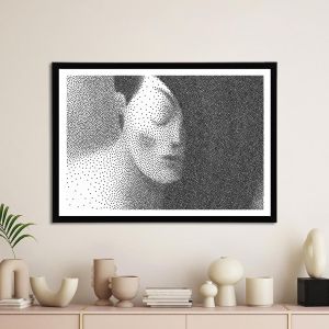 Dotted portrait poster