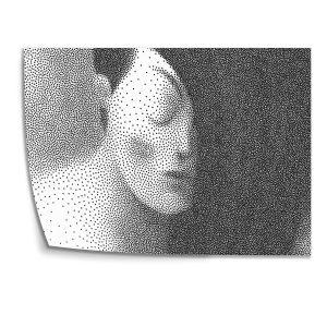 Dotted portrait αφίσα κάδρο  Αφίσα πόστερ με μαύρη κορνίζα 2