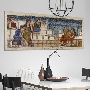 Πίνακας σε καμβά Σαπφώ και Αλκαίος πανοραμικός Θεόφιλος Καμβάς τελαρωμένος Όψη 1 2