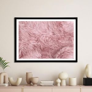 Pink fur αφίσα κάδρο  Αφίσα πόστερ με μαύρη κορνίζα