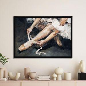 Tying the pointe αφίσα κάδρο  Αφίσα πόστερ με μαύρη κορνίζα