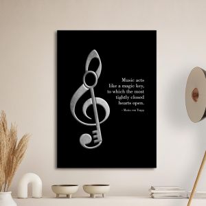 Music acts like a key αφίσα κάδρο  Αφίσα πόστερ με μαύρη κορνίζα