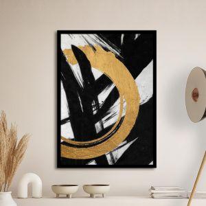 Yellow with black, Poster