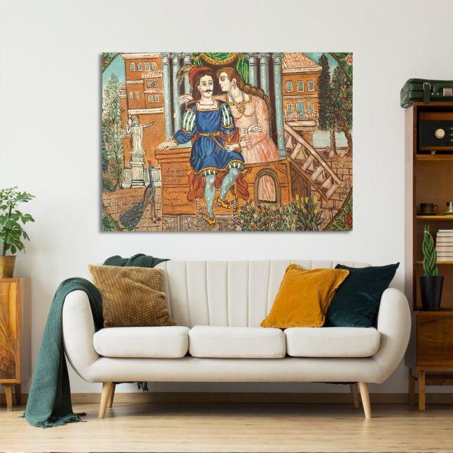 Canvas print Erotokritos Farewell to Aretousa