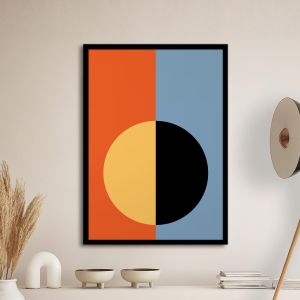 Circle of parallel shapes Poster