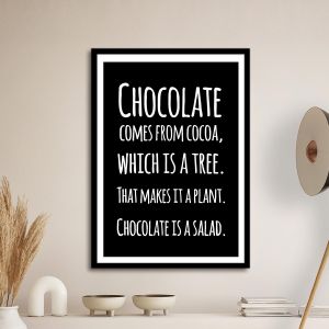 Chocolate αφίσα κάδρο  Αφίσα πόστερ με μαύρη κορνίζα