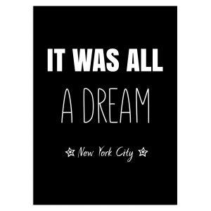 It was all a dream poster 2