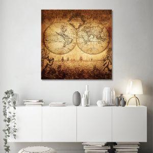 Canvas print Vintage map square