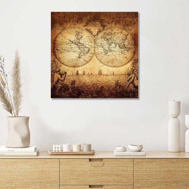 Canvas print Vintage map square