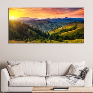 Πίνακας σε καμβά Προσφορά 100x40 cm πανοραμικός Mountain horizon