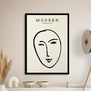 Modern face αφίσα κάδρο  Αφίσα πόστερ με μαύρη κορνίζα