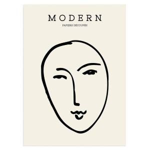 Modern face αφίσα κάδρο  Αφίσα πόστερ με μαύρη κορνίζα 2