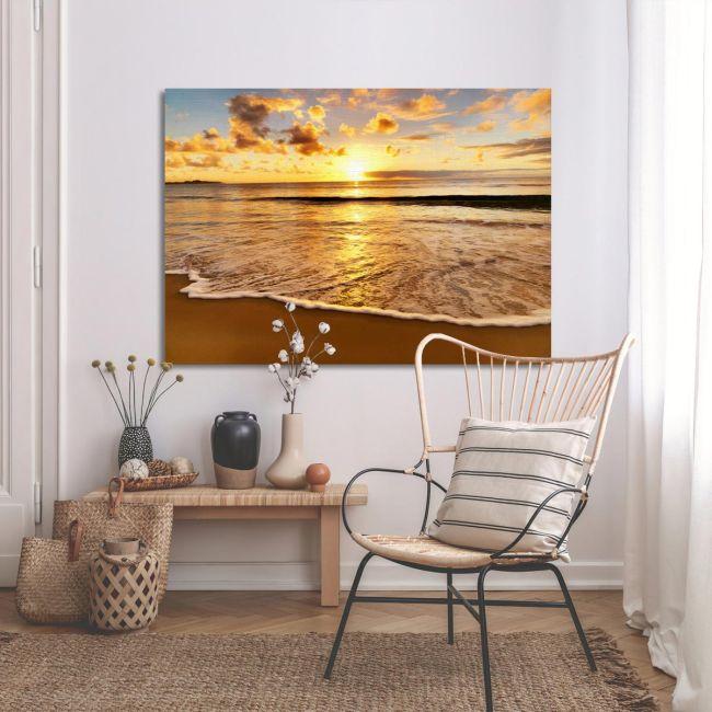 Canvas printColors of sunset at beach