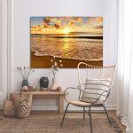 Canvas printColors of sunset at beach