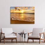Canvas printColors of sunset at beach
