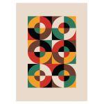 Colorful curves and squares Poster