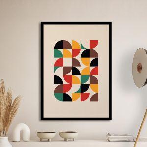 Colorful semicircles. αφίσα κάδρο  Αφίσα πόστερ με μαύρη κορνίζα
